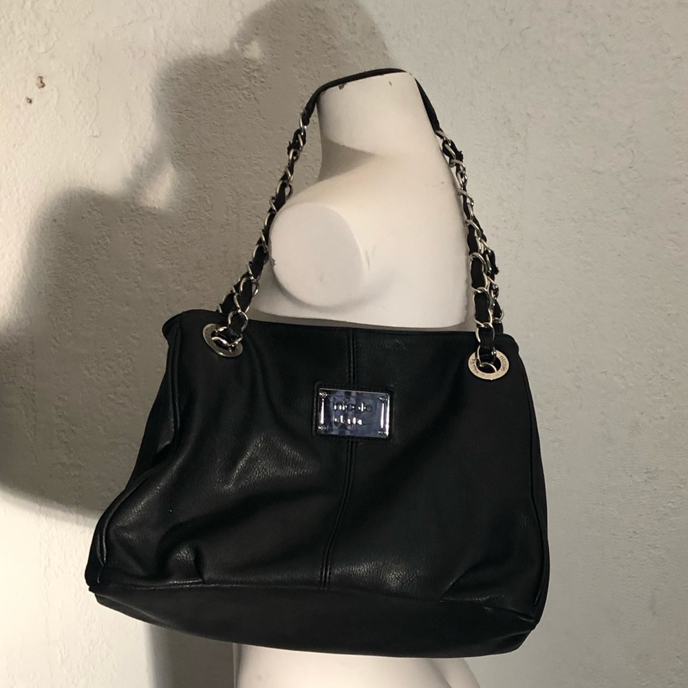 Nicole Miller Black  Bag Purse  Zipper